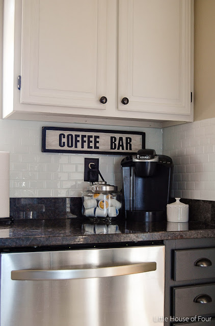{Trash to Treasure} A $3.00 Goodwill find gets turned into a custom Coffee bar sign.