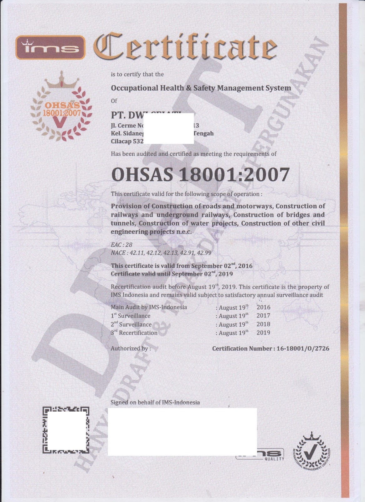 Contoh sertifikasi iso - bdacompanion