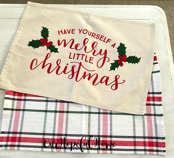 Have Yourself A Merry Little Christmas pillow, Target placemat