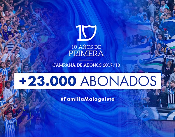 El Málaga supera los 23.000 abonados