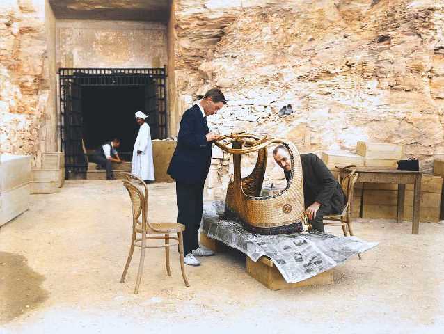 Descubrimiento tumba Tutankamón a color