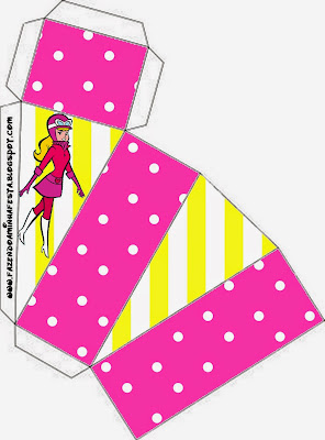 Penelope Glamour Retro: Cajas para Imprimir Gratis. Esta es para hacer la tarta de cajas.