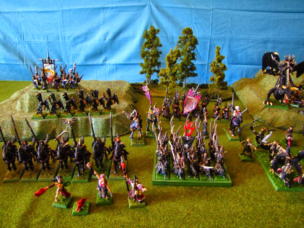 Lot Warhammer AOS – 8 Lanciers Elfes Noirs + État Major – Figurines Citadel GW En Métal
