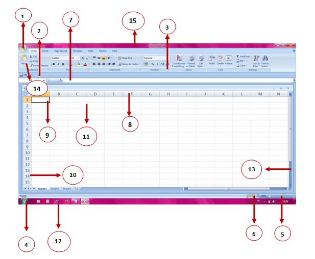 Mengenal Bagian Jendela Ms Excel Sutriyani S Blog