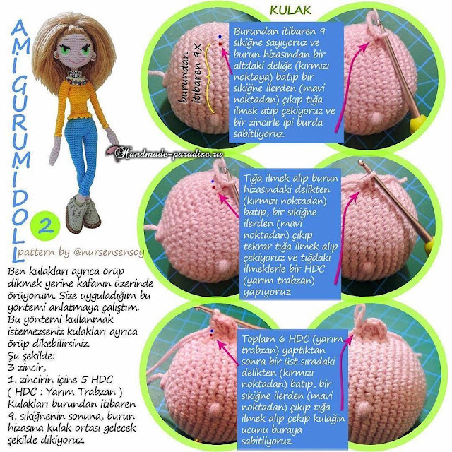 Amigurumi. Tığ işi Fashionista Bebek (11)