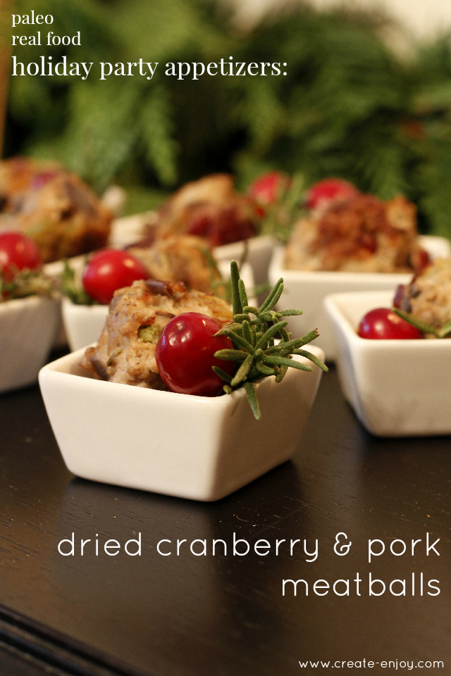 Holiday party appetizer recipes: Dried Cranberry & Pork Meatballs ...