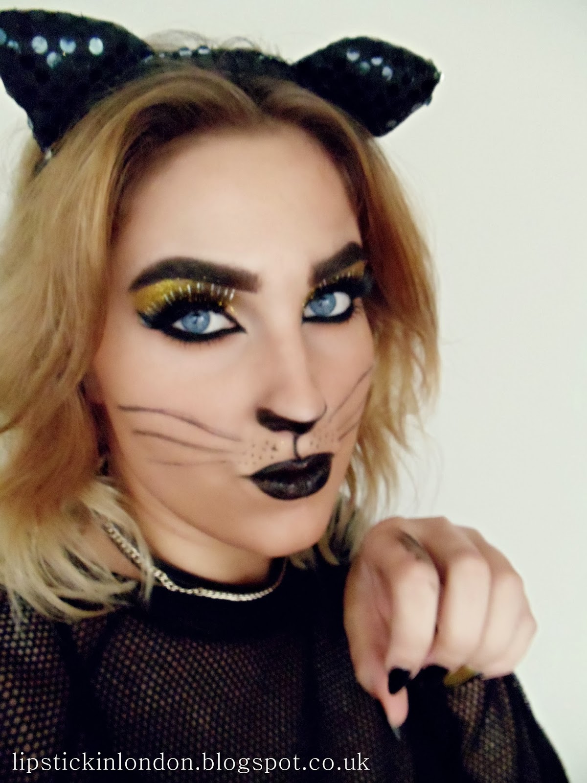 Lipstick in London Halloween Cat Makeup