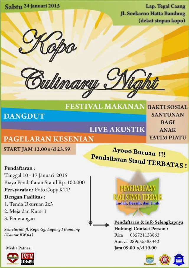 Kopo Culinary Night - Sabtu, 24 Januari 2015