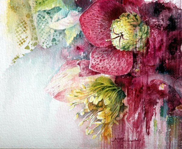 Lovely Floral Paintings By Marie Claire Moudru