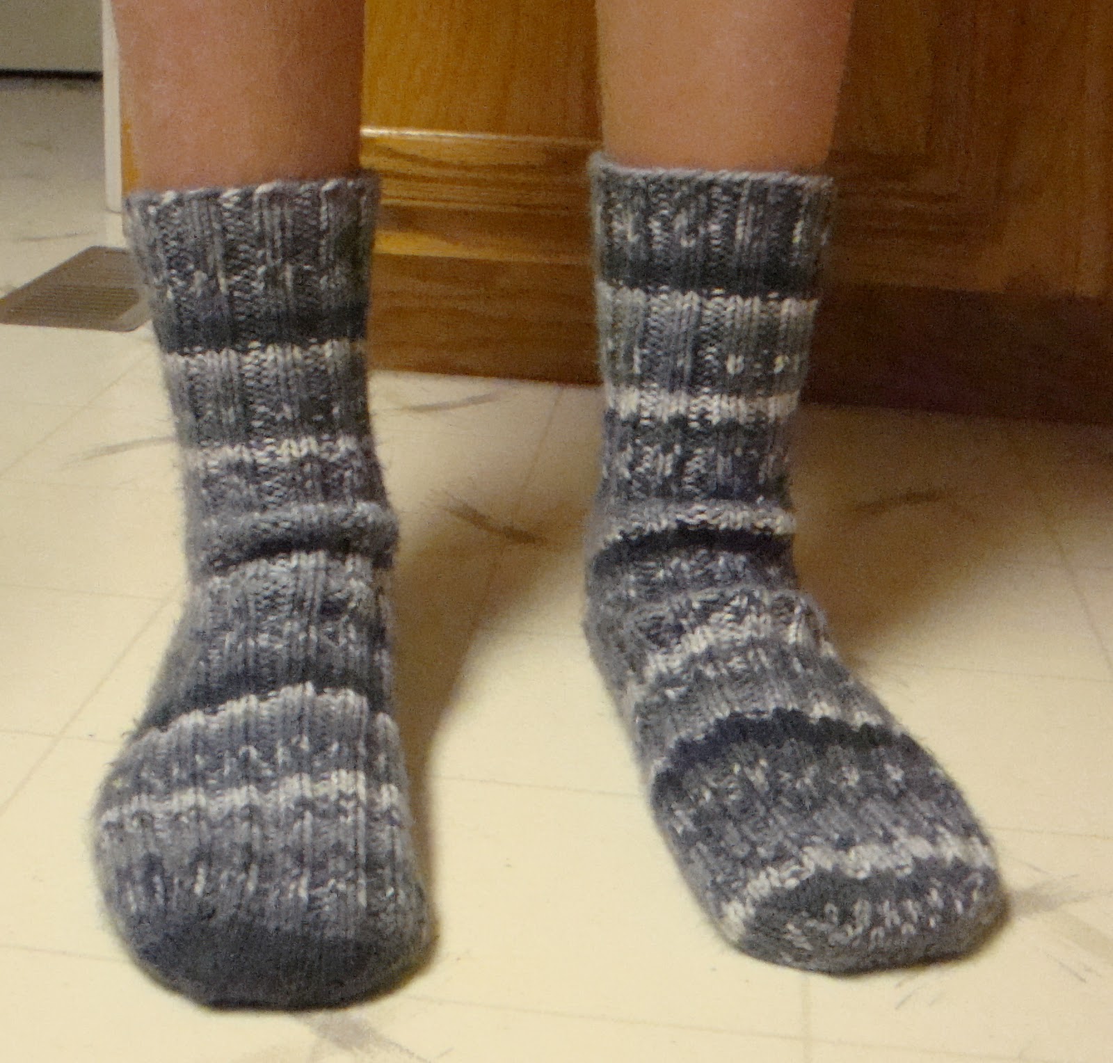 Kim's Knitting Korner Big Boy Socks for my baby boy (Slipper Sock Pattern)