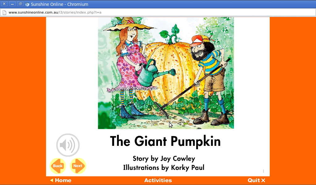 Chris F Glenbrae School Sunshine Online (The Giant Pumpkin)