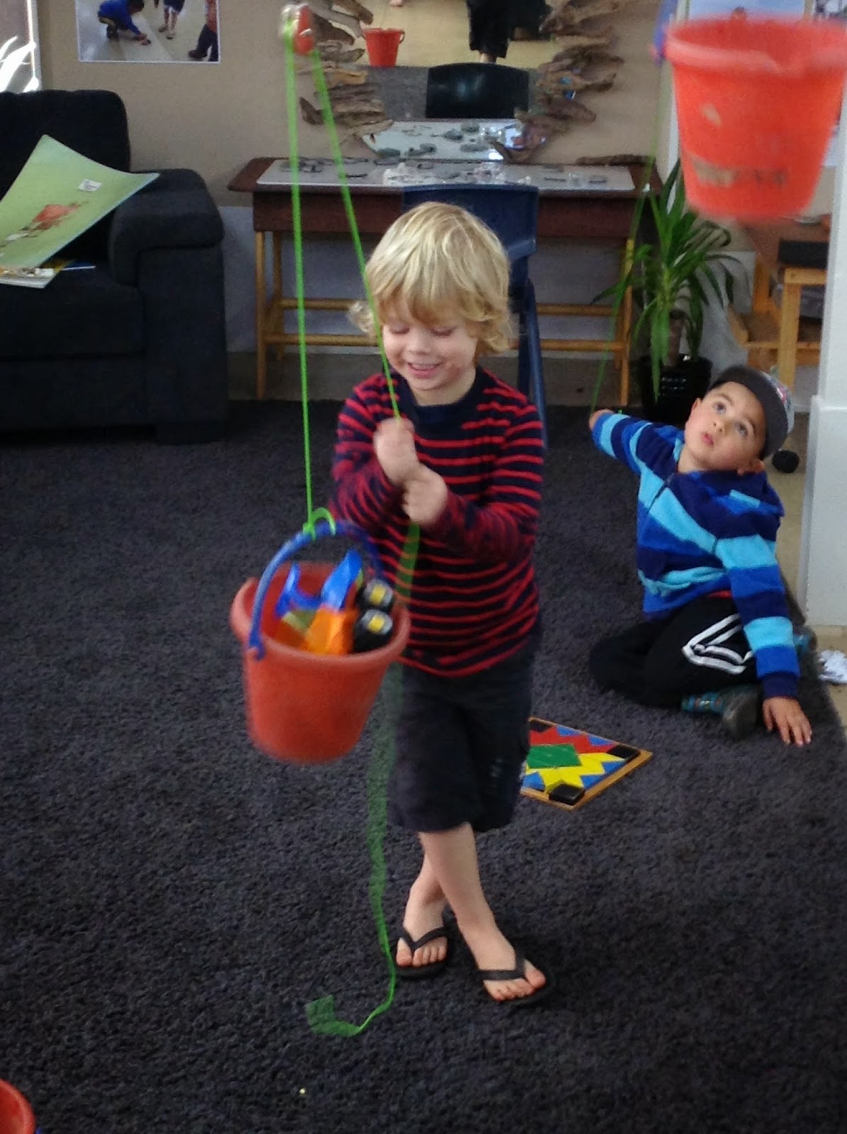 Bream Bay Kindergarten Pulley system...fostering curiosity