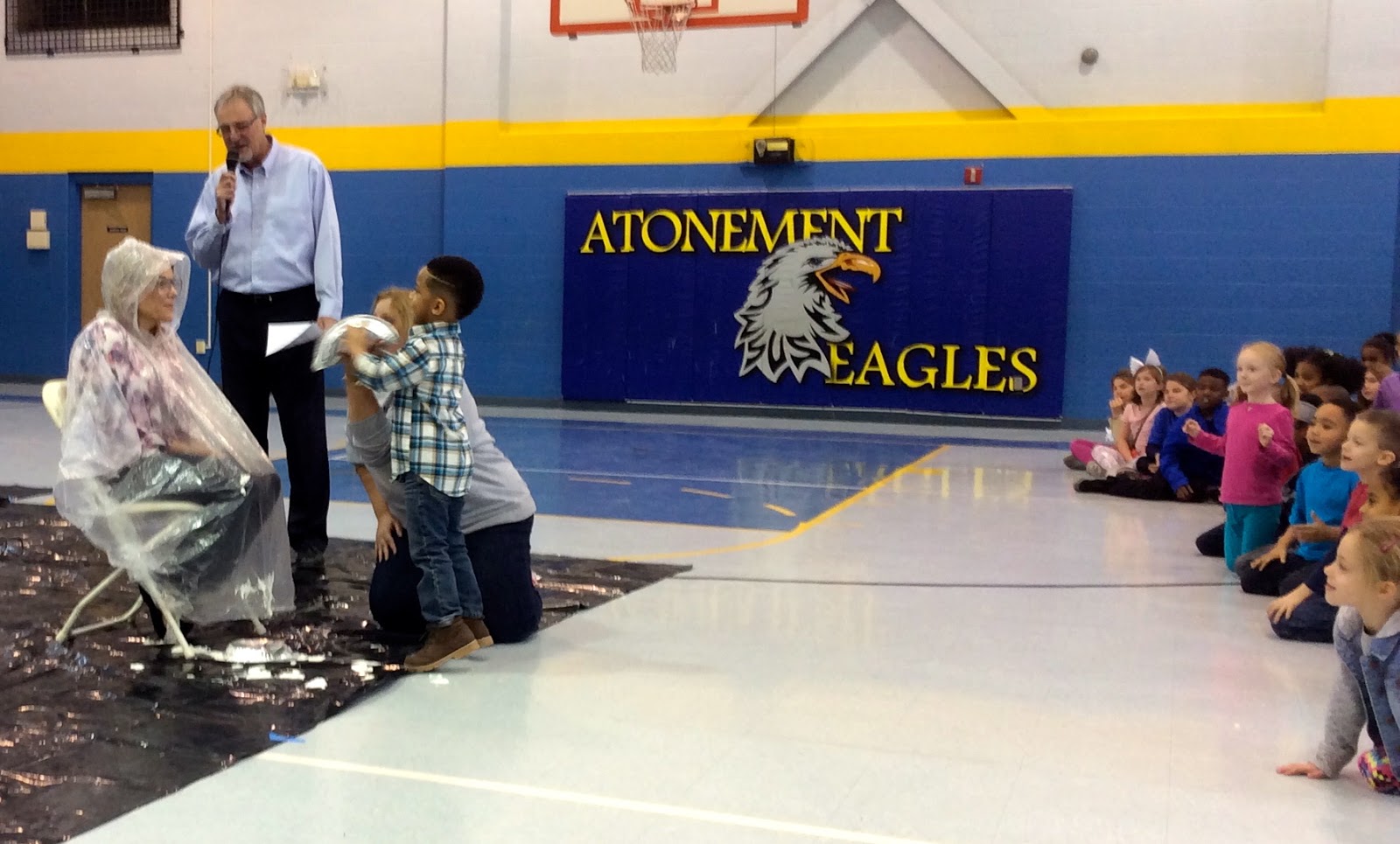 Atonement Lutheran Preschool Pie Throwing contest