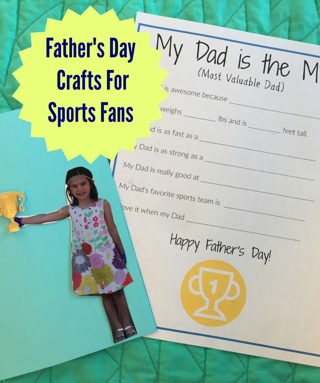 Father's Day Crafts Kids Can Make for Their Sports Fan Dads {+ Free
