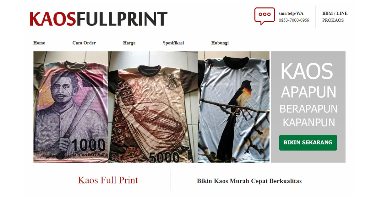Bikin Kaos Full Print Satuan Murah di kaosfullprint.com Bikin Kaos Full Print Satuan Murah di kaosfullprint.com