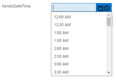 Kendo Date and Time picker