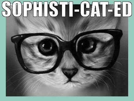 cat with glasses thick rimmed