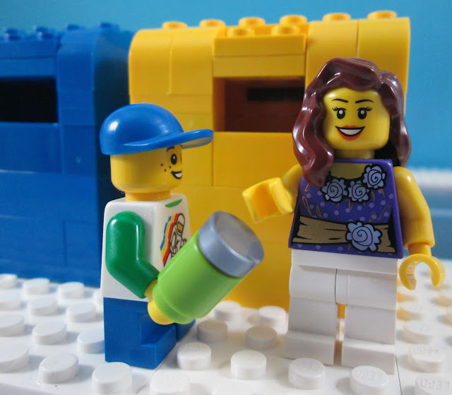 Reciclagem para todos - MOC LEGO Ecoponto Embalagens no ecoponto amarelo