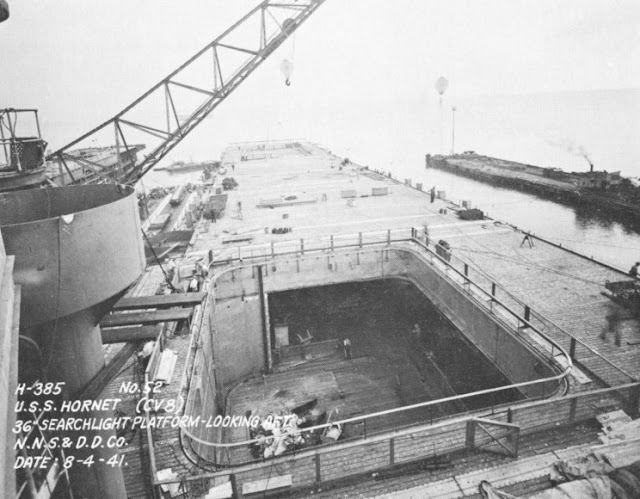  Hornet CV-8 under construction at Newport News Shipbuilding, 4 August 1941 worldwartwo.filminspector.com