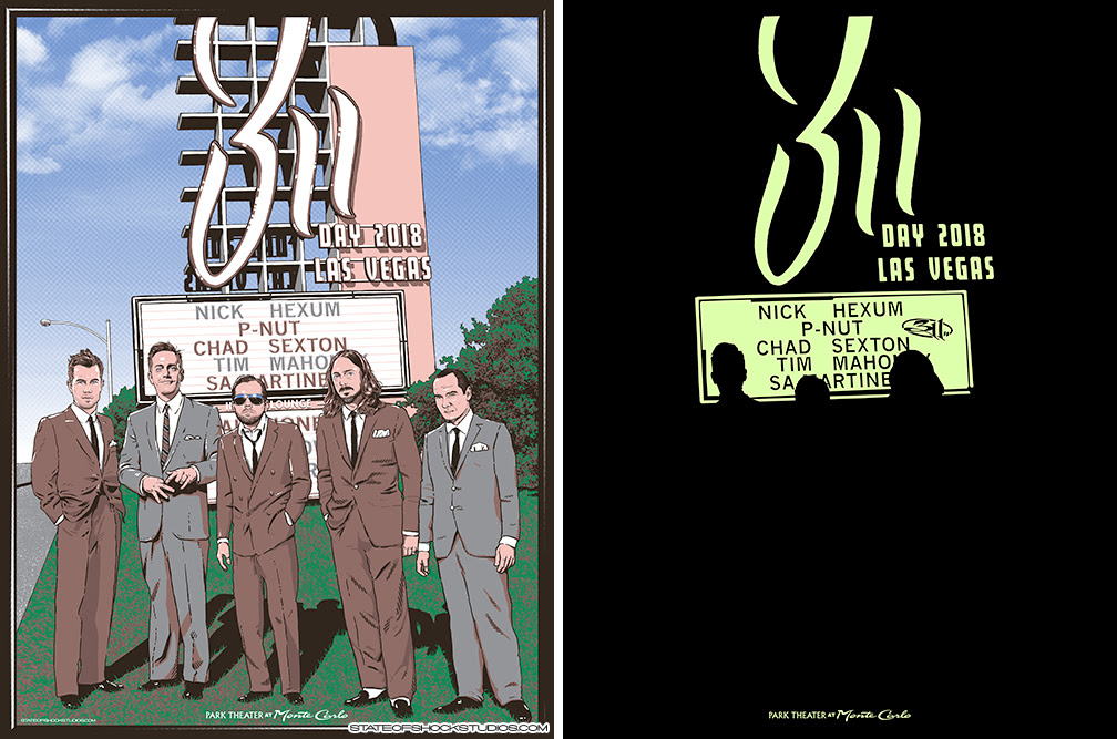 INSIDE THE ROCK POSTER FRAME BLOG: 311 Day Las Vegas Posters By Darin