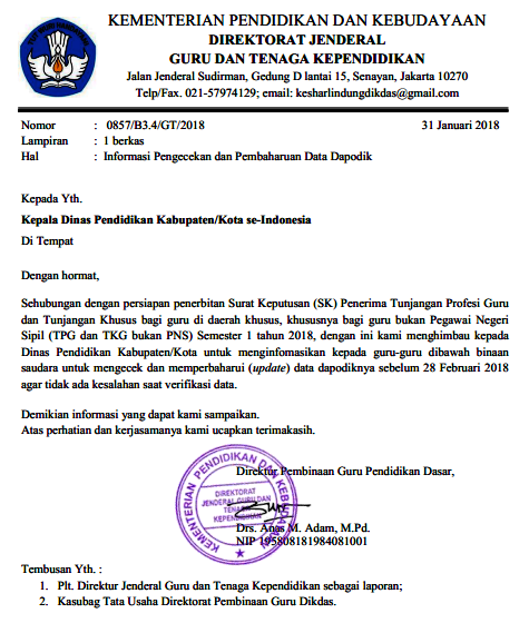 CONTOH VALIDASI DATA GURU UNTUK PENERBITAN SKTP TAHUN 2018 | PENDIDIKAN