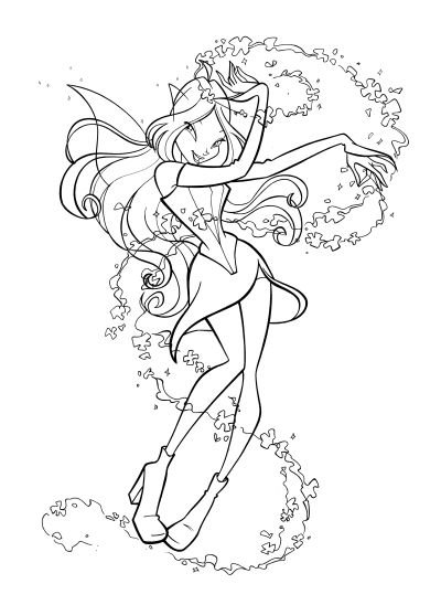 Winx Club Coloring Pages To Girls
