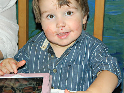 Small Boy Toddler iPad Dirty Face
