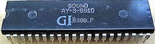 Imagen del chip de sonido de General Instrument AY-3-8910