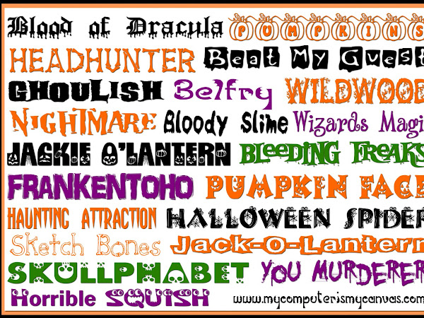 My 20 Most Favorite Halloween Fonts!
