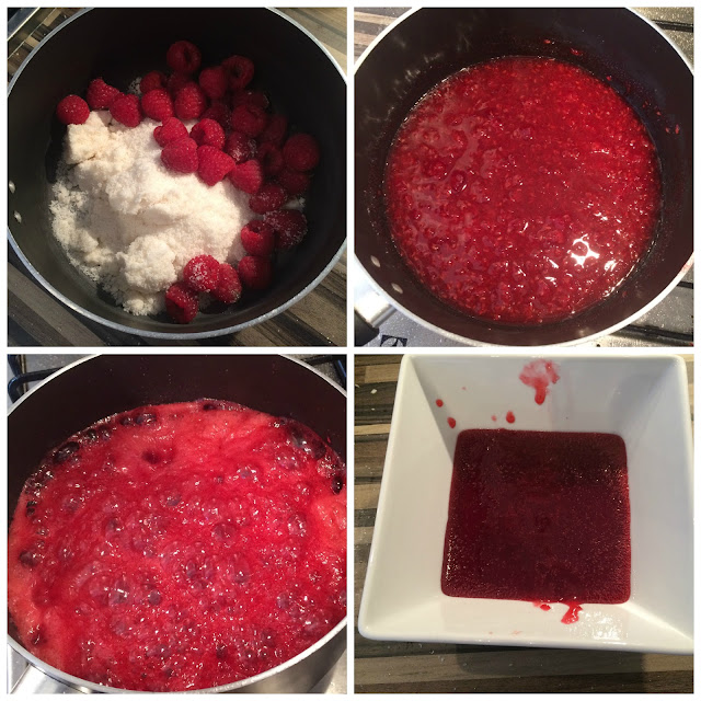 Making the Jam Photos of the steps for Making the Jam