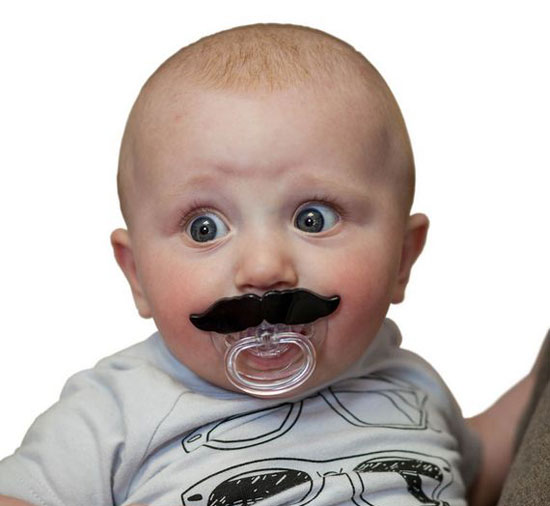 Funny Baby With Weird Pacifier