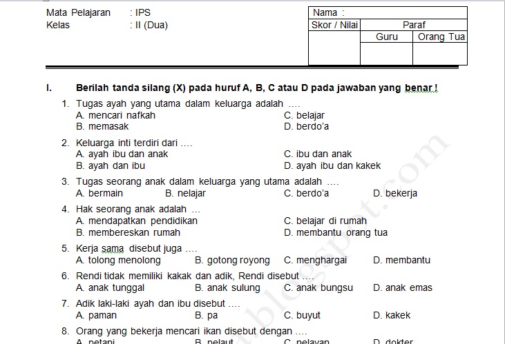 Contoh Soal Tfl Sanimas Kondiskorabat