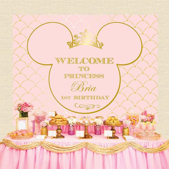 Decoracion Minnie Gold ~ IDEAS DECORACI?N MINNIE PINK AND GOLD Una Mami Creativa Decoracion Minnie Gold ~ IDEAS DECORACI?N MINNIE PINK AND GOLD Una Mami Creativa