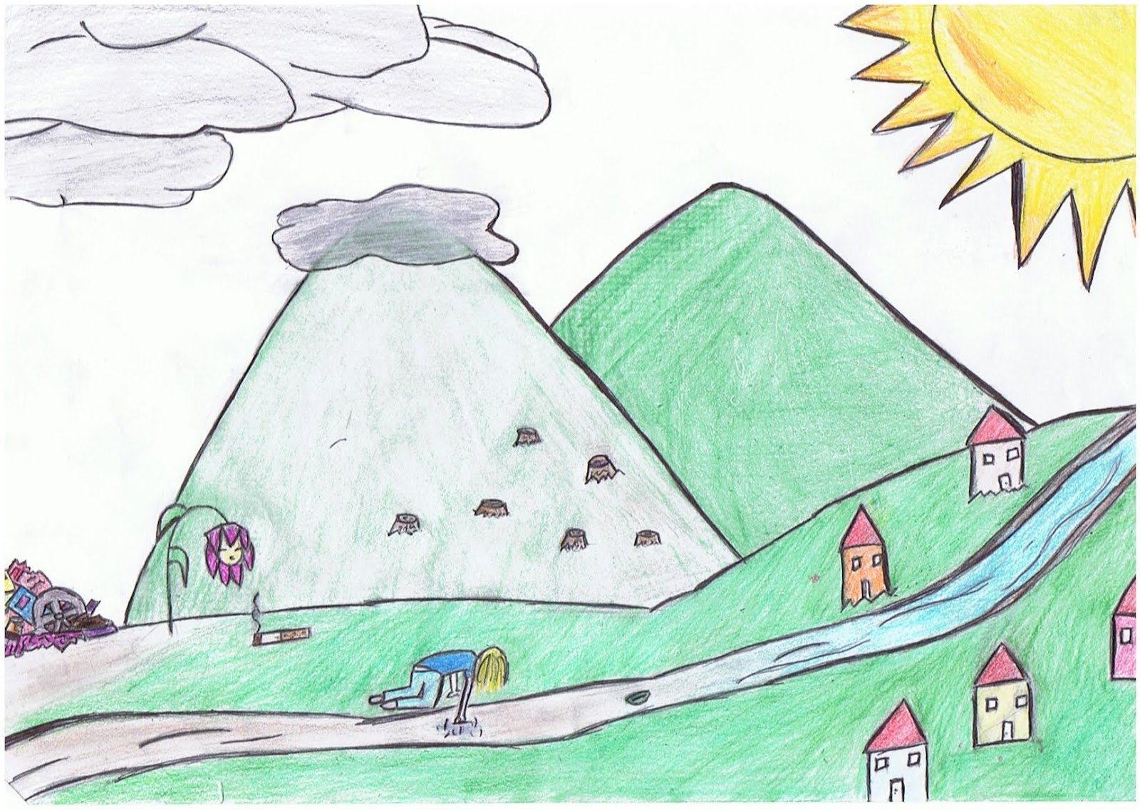 Respect-Reduce-Reuse-Recycle: Maria's painting about recycling and ...