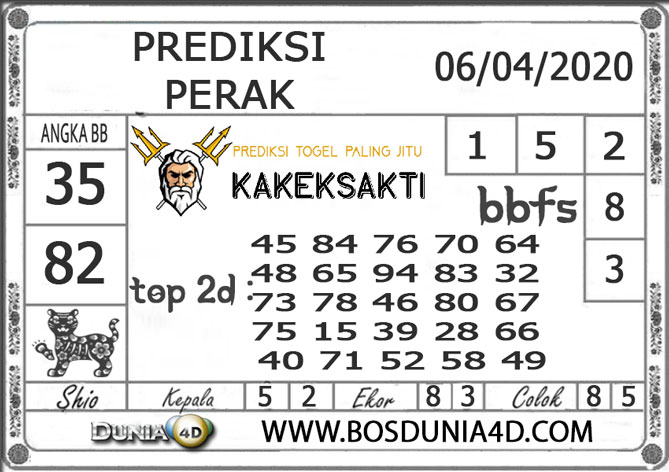 Prediksi Togel PERAK DUNIA4D 06 APRIL 2020