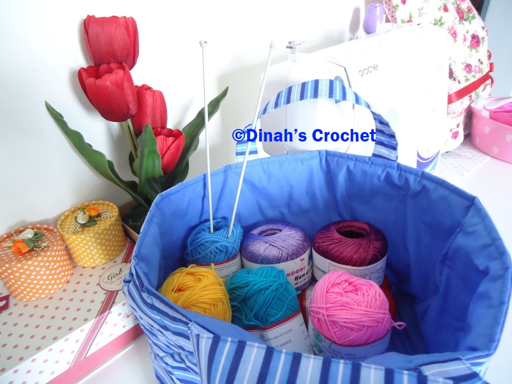 Dinah Crochet: Fabric basket