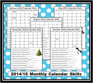 Empowered By THEM: Monthly Calendar Skills *updated*