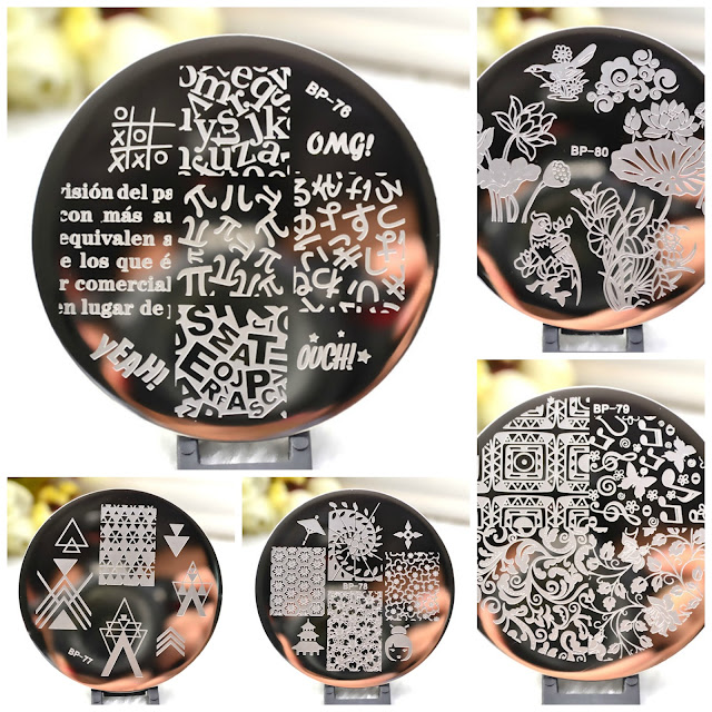 The Clockwise Nail Polish: Born Pretty Store 76-80 Stamping Plate Set Review