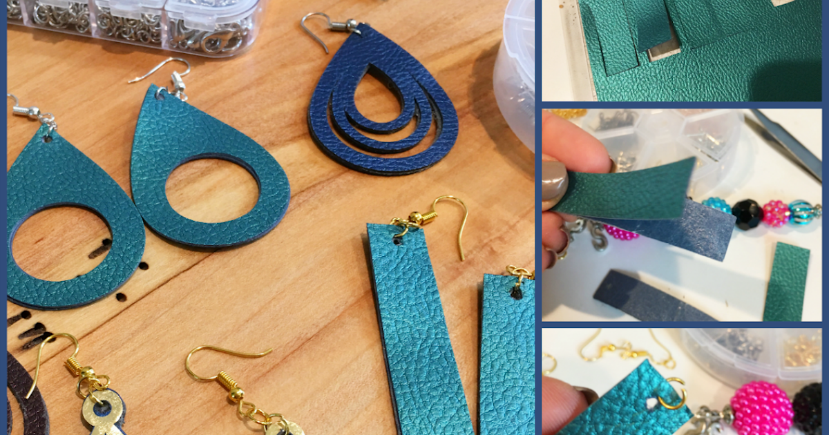 DIY Faux Leather Earrings Start to Finish Silhouette CAMEO Tutorial