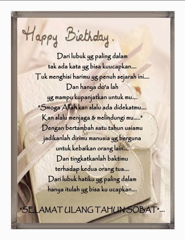 Selamat Ulang Tahun Untuk Sahabat PUISINA