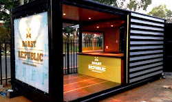 Small Container Restaurant made with 20 Feet Shipping Container Container Interior Design Idea