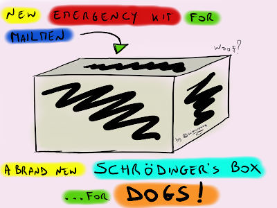 A Schrodinger's box for mailmen_cartoon