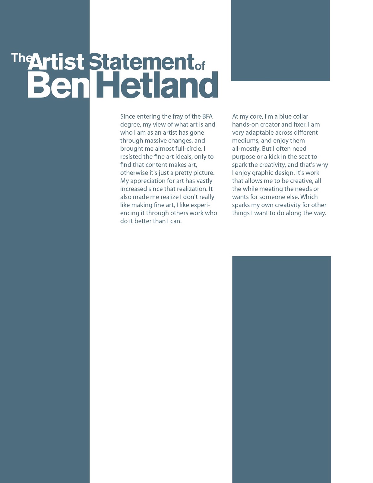 Advanced Graphic Design S13 Ben Hetland