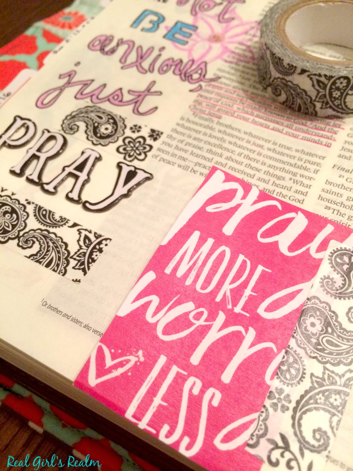 Real Girl's Realm Bible Journaling with Washi Tape