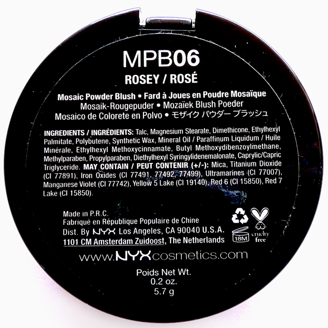 Dicas e Compras Resenha e Swatches NYX Mosaic Powder Blush "Rosey"
