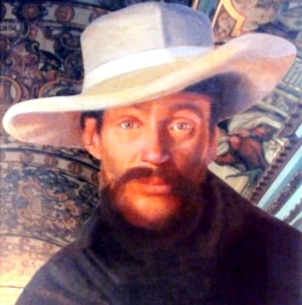 José Faustino Sánchez Carrión Dibujo de José Faustino Sánchez Carrión con sombrero