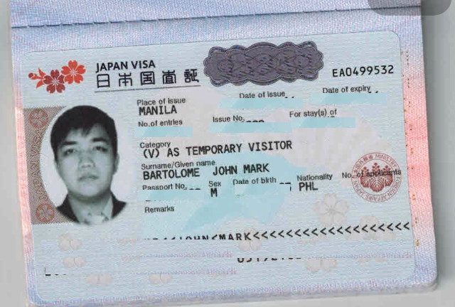 japan tourist visa manila