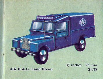 I LOVE CORGI TOYS: RAC Land Rovers. Which came first?