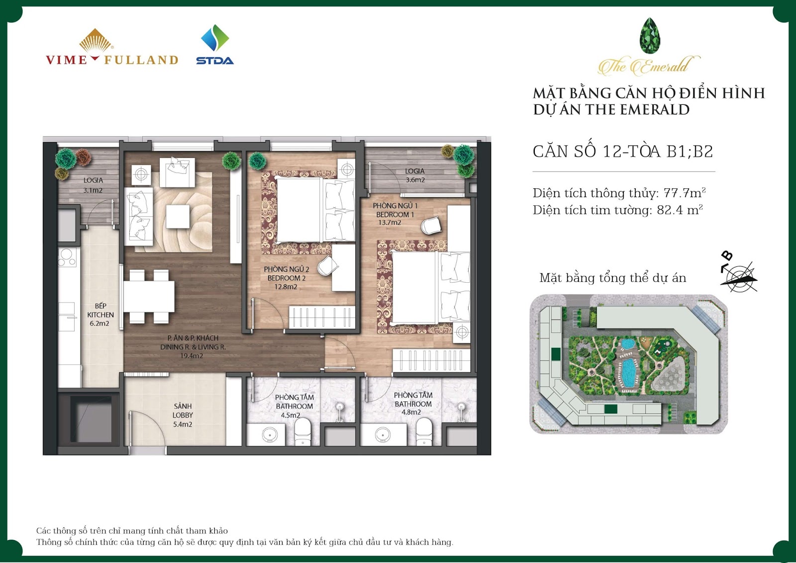 Thiết kế chi tiết mặt bằng căn hộ tòa B dự án The Emerald Mỹ Đình Thiết kế chi tiết mặt bằng căn hộ tòa B dự án The Emerald Mỹ Đình