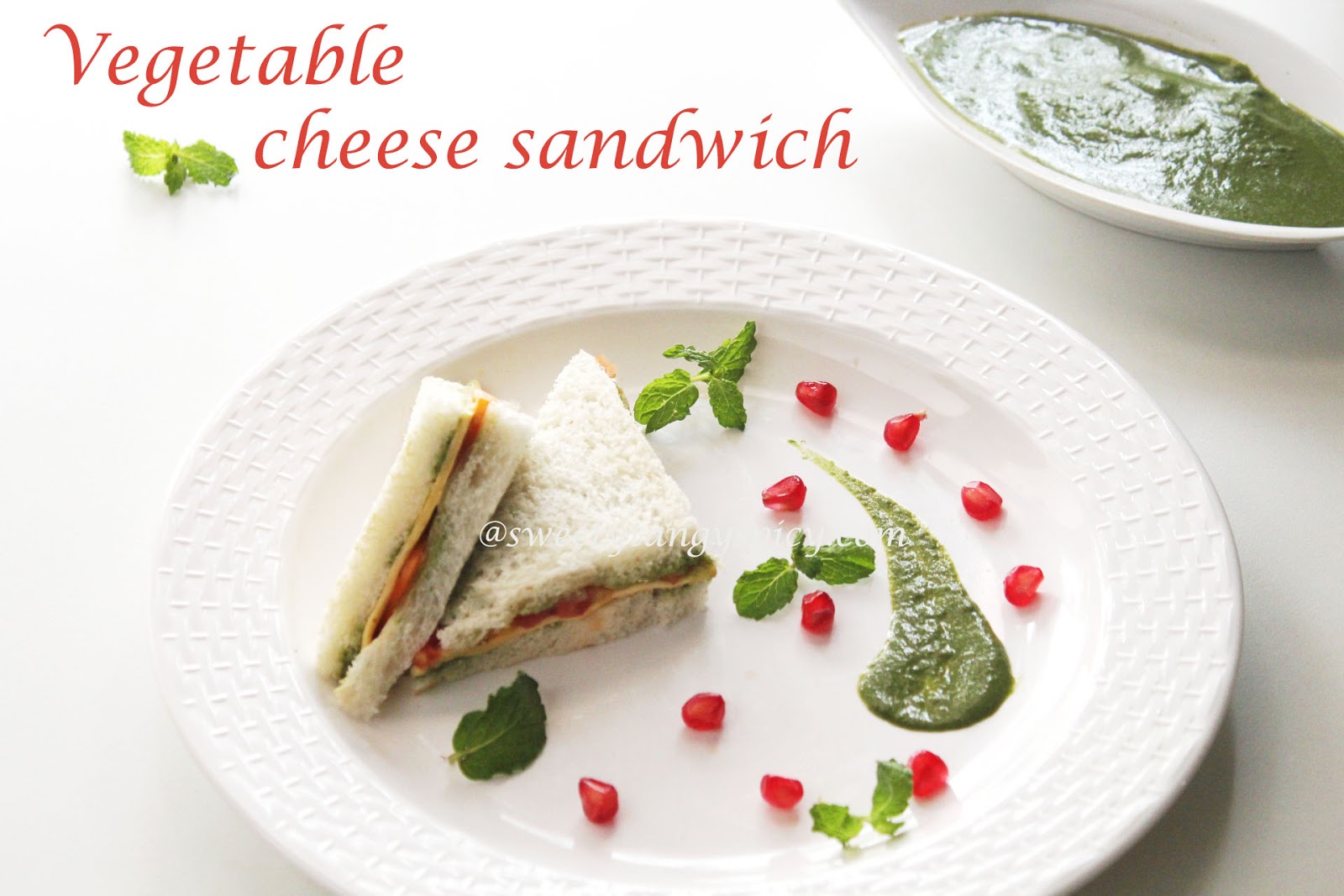 Sweety Tangy Spicy Vegetable cheese sandwich